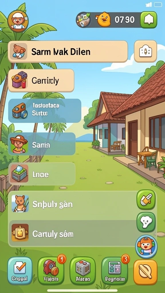Screenshot menampilkan antarmuka permainan yang menarik.