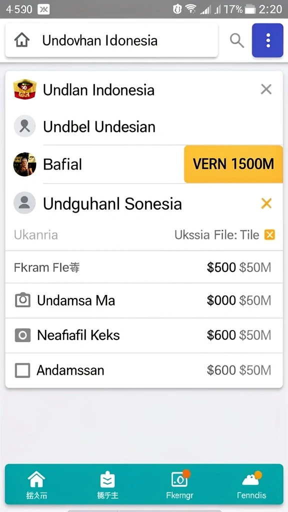 Berbagai karakter yang dapat dipilih.