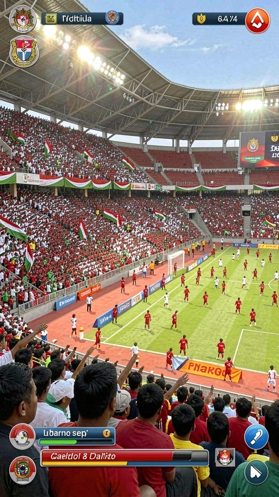Grafis yang memukau dengan warna yang cerah.