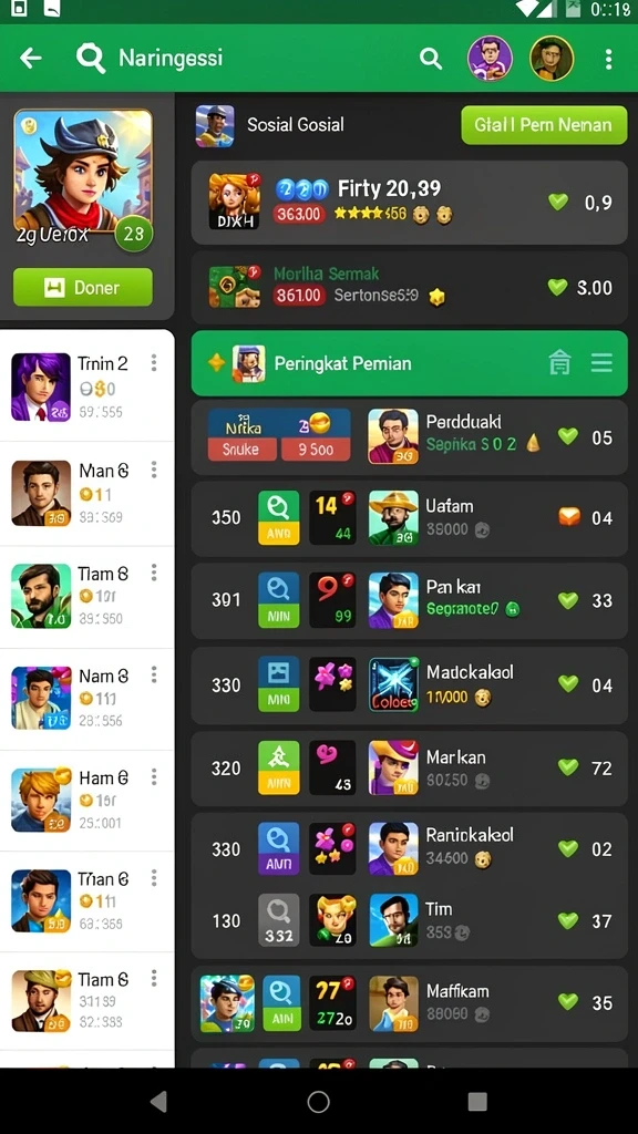 Level permainan yang beragam dan menantang.
