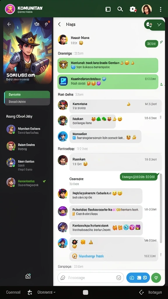 Tampilkan karakter unik dan aksi mendebarkan dalam game.