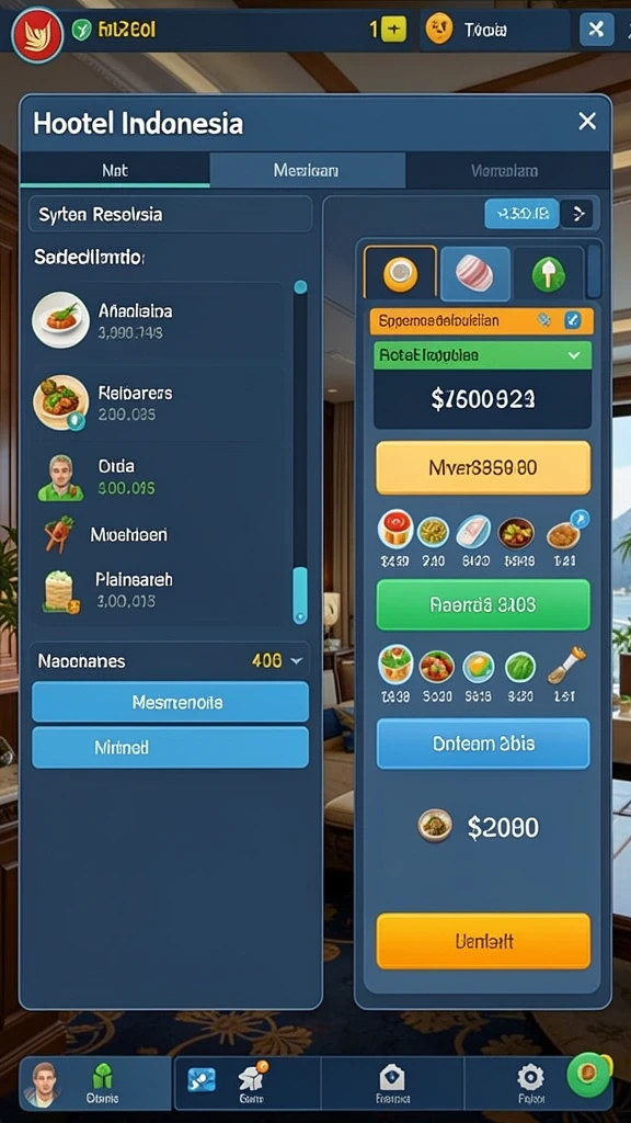 Tampilan menu awal yang intuitif dan menarik.