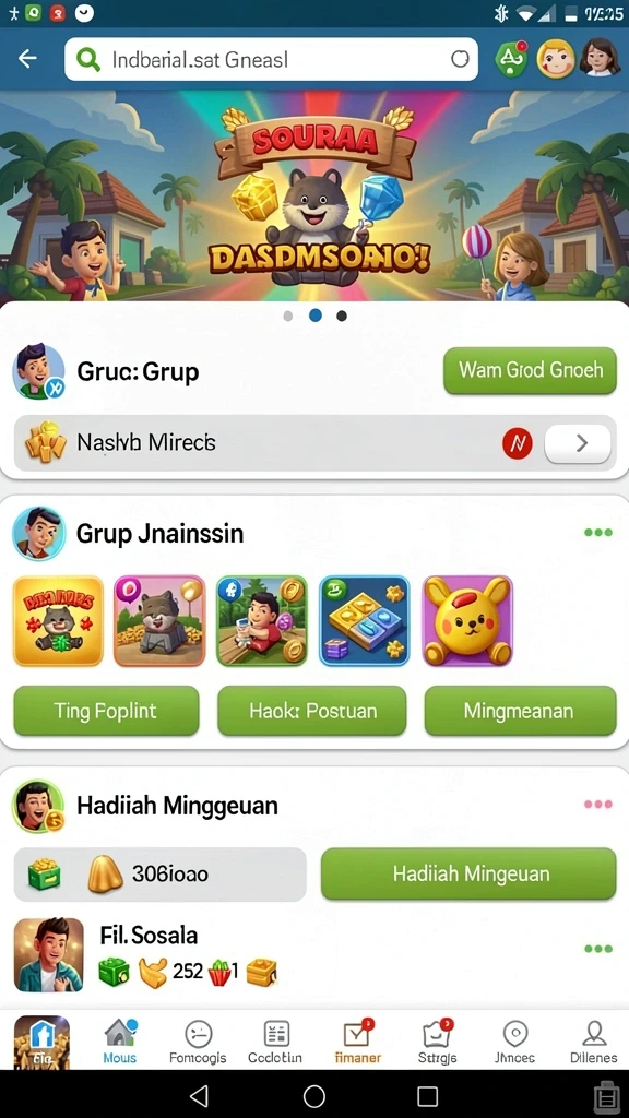 Screenshot menampilkan tampilan awal permainan LANGIT777.