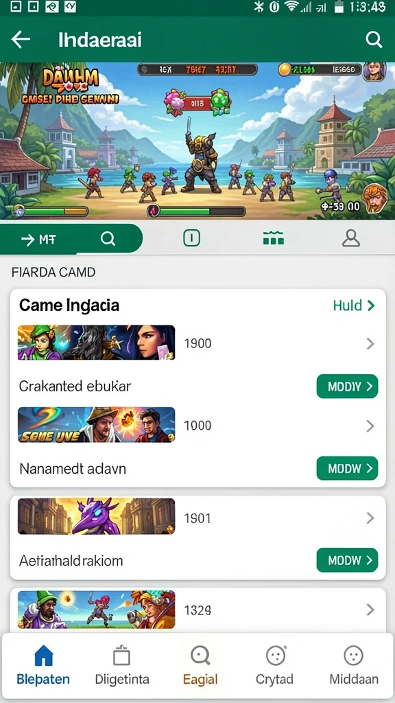 Menampilkan petualangan seru dalam dunia virtual.