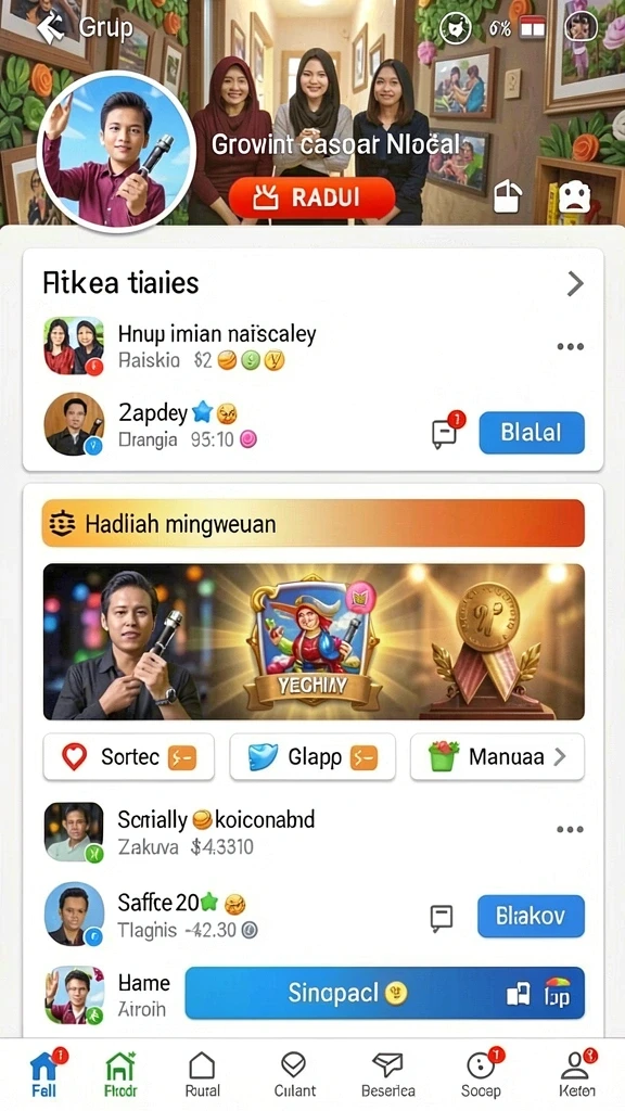 Fitur turnamen dengan hadiah menarik untuk para pemain.