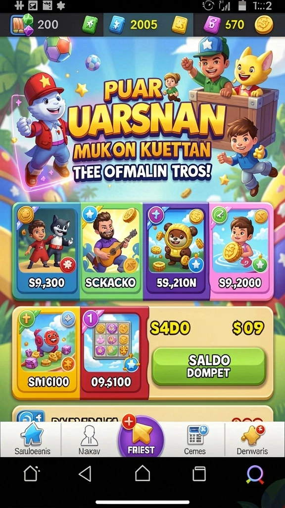 Karakter yang dapat dipilih untuk petualangan seru.