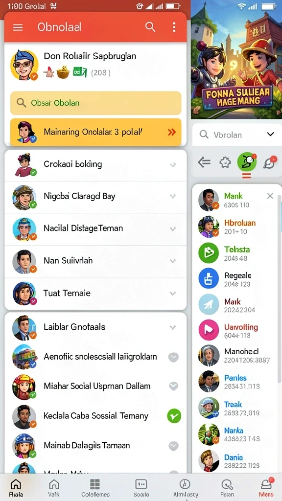 Screenshot menampilkan grafis menawan dari dunia RPGAME.