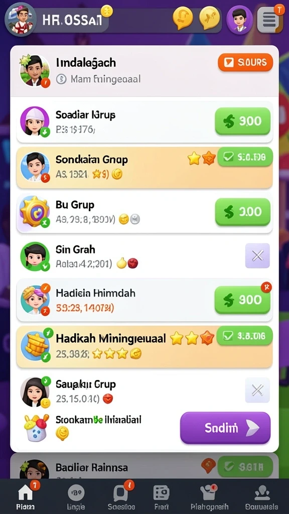 Screenshot menampilkan berbagai hadiah menarik dari permainan.
