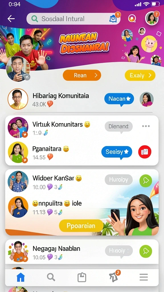Tampilan menu utama yang menarik dan intuitif.
