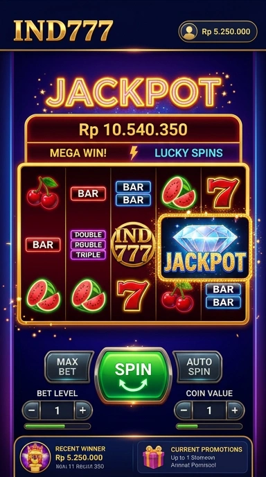 ind777 — layar beranda